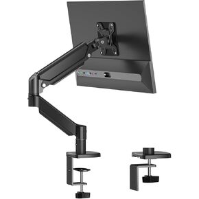 Monitor Stand for Desk-Monitor Arms for Computer Monitors with C Clamp, Grommet Mounting Base for 13-32 Inch Computer Screens - Desk Accessories Monitor Mount Holds 19.8lbs