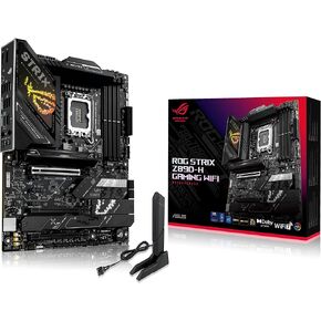 ASUS ROG Strix Z890-H Gaming WiFi Z890 LGA 1851 ATX Motherboard, Intel® Core™ Ultra Series 2 Ready, Advanced AI PC-Ready, 16+2+1+2 Stages, DDR5, 5Gb LAN, WiFi 7, 4X M.2, PCIe 5.0, USB Type-C®, AI OC