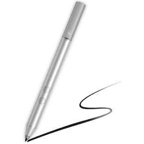 MPP 1.51 Tilt Pen for HP,MPP 1.51 Pen for HP Envy X360,Microsoft Pen Protocol (MPP) Supported Devices,1024 Pressure, with AAAA Battery(Silver,3V2X4AA)
