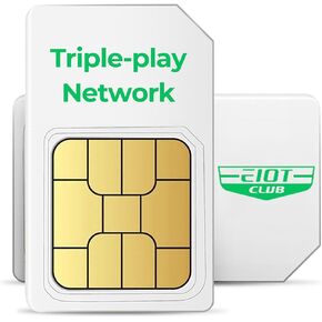 EIOTCLUB Data SIM Card Triple Play- USA Coverage No Contract 4G LTE Cellular for Security Solar and Hunting Trail Game Cameras Unlocked IoT Device (100MB Trial)