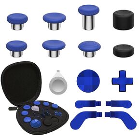 16 in 1 Metal Thumbsticks for Xbox One Elite Series 2, Replacement Accessory Kits with Metal Thumbsticks, D-Pads, Paddles, Adjustment Tool, Replacement Parts for Xbox One Elite 2