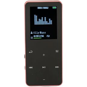Bluetooths MP3 Player, Digital MP3 MP4 Player with 1.8 Inch HD Screen, 8GB Memory 128GB Expandable, Portable HiFi Loseless Player with Playback for Sports Running Travel ()