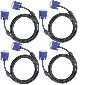 4Pack VGA to VGA Cable，5Ft HD15 VGA Male to Male Cable for TV Computer VGA Monitor Cable with Blue Connector