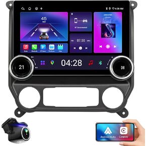 Car Radio for Chevy Silverado/GMC Sierra 2014-2018 Stereo Update,11.5"Dual Knobs 2000x1200 Resolution with Wireless CarPlay Android Auto,Android 13,4G RAM+64G ROM,FM/AM,5G WiFi,Steering Wheel Control