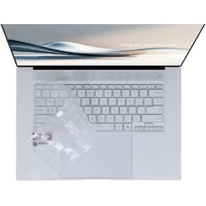 Silicone Keyboard Skin Cover Compatible for 2024 ASUS Zenbook S 16 OLED UM5606 UM5606WA UX5606 16" Laptop (AI Copilot PC), 2024 ASUS Zenbook S 14 OLED UX5406 UX5406S 14" AI Copilot PC (Clear)