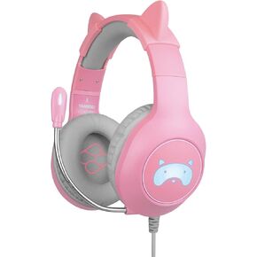 TANOOKI Gaming Headset Headphones with Cat Ears Detachable Cable and RGB LED Light for PS5, PS4, Xbox Series, X|S, Xbox One, Nintendo Switch, PC, Mac