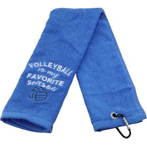 PWHAOO Volleyball Towel Volleyball is My Favorite Season Towel Volleyball Lover Gift Volleyball Athletes Gift (Volleyball Season T)