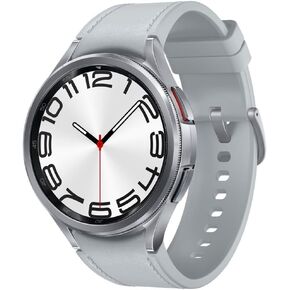 SAMSUNG Galaxy Watch 6 Classic (47mm, WiFi + 4G LTE) 1.5" Super AMOLED, GPS Bluetooth Smartwatch w/Rotating Bezel (Fully Unlocked for US Carriers) R965U (w/Fast Charger Cube, Silver) (Renewed)