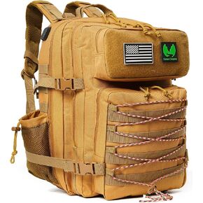 45L Large Tactical Backpack with USB Charging Port, 900D Military Backpack for Men, Hiking Rucksack 3 Day Assault Pack with Molle System, Black in Saudi Arabia