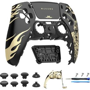 Touchpad Front Shell Compatible with PS5 Controller BDM-010 020 030 040 050, Replacement Faceplate Custom Touch Pad Cover Set and Decorative Trim Shell with Thumbsticks Kits for PS5 Controller