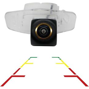 Vlicevrn HD Golden Fisheye Vehicle Car Rear View Camera Fixed Parking Line Night Vision Backup Parking Camera for Honda Accord/Spirior/Honda City/Fit Sedan/Honda Civic/Ciimo/Honda Crider