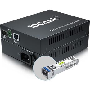 1.25G Media Converter, SFP Slot, Power Inside, with a 1.25G SFP Module, 20km