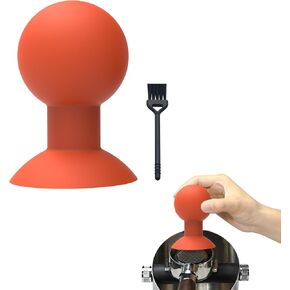 Silent Puck Ejector Tool,58mm Coffee Grounds Remover Tool Barista Espresso Tool Accessories,Free-knock Box Grind Coffee Puck Blowing Out Tool,For 58mm Bottomless Portafilter (Orange, 58mm)