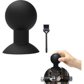 Silent Puck Ejector Tool,58mm Coffee Grounds Remover Tool Barista Espresso Tool Accessories,Free-knock Box Grind Coffee Puck Blowing Out Tool,For 58mm Bottomless Portafilter (Black, 58mm)