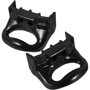 SOLUSTRE Replacement Pot Side Handle, 2pcs Plastic Pressure Short Pan Side Handles Ears for Sauce Pot Cooker Steamer Suitable for 2 or 1 Hole Type Black