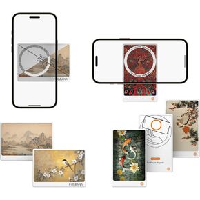 Magsafe Wall Stickers,Picture Frame Mag Frame,Picture Frame Magnets for Magsafe Case,Acrylic Magnetic Refrigerator Sticker Photo Frame, Vertical 3-packs+Cross 2-pack, For 3 inch photo