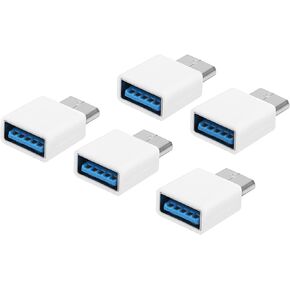 YACSEJAO USB C to USB Adapter USB 3.0 Female to USB Type C Male Adapter Thunderbolt 3 to Type A OTG Cable Converter(5 Pack)