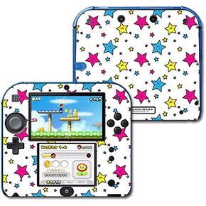 MightySkins Skin Compatible with Nintendo 2DS - Smiley Stars | Protective, Durable, and Unique Vinyl Decal wrap Cover | Easy to Apply, Remove, and Change Styles | Made in The USA