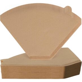 Coffee Filters，Disposable #4 Cone Coffee Filters Compatible with Ninja Coffee Maker，100pcs Unbleached Wood Pulp Paper Premium Coffee Filter for Pour Over and Drip Coffee Maker