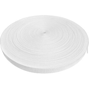 QWORK 1 Inch x 50 Yards Heavyweight Polypropylene Webbing, White - Heavy Duty Poly Strapping for Boating, Crafting, Outdoor DIY Gear Repair,