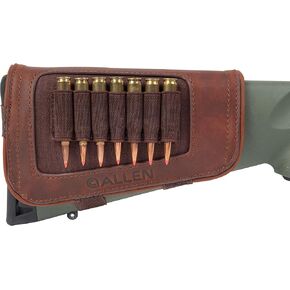 شركة Allen Company New Castle Leather Buttstock Cartridge Carrier ، Brown