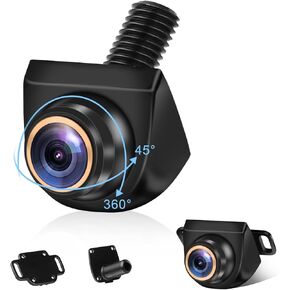 Backup Camera, 1080 FHD Back Up Camera for Cars,360° Rotatable Reverse Camera 170° Wide View Angle Rear View Mirror Camera with Night Vision, IP69 Waterproof, 2 Back Covers