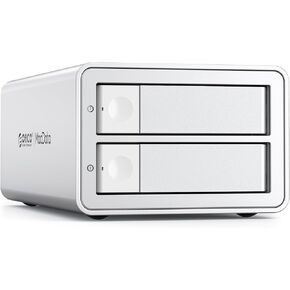 2-Bay RAID Hard Drive Enclosure, 44TB Storage, 5Gbps Speed, Dual RAID Modes, Universal Compatibility – Perfect for Windows, Mac, Linux