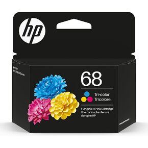 HP 68 Tri-Color Ink Cartridge | Works Envy 6100e, 6500e Series | Eligible for Instant Ink | 7FP20TN