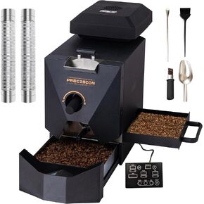 1Pound Electric Coffee Roaster, Automatic Roasting And Easy Operation, With A Smoke Filter, 2 Chimney Tube, And Chaff Collector.