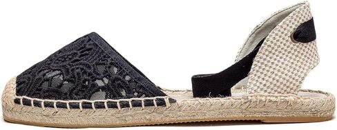 U-lite Women's Espadrille FLat Sandals Closed Toe Ankle Wrap,Classic Lace Up Summer Dressy Flat Shoes in Saudi Arabia