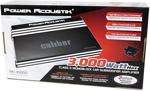 Power Acoustik RE1-3000D 3000 واط Mono Amplifier Car Stereo Amp in Kuwait
