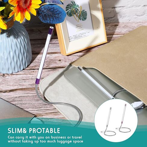 Mudder 2 قطع مصباح LED USB للوحة مفاتيح الكمبيوتر المحمول مصباح كمبيوتر مصباح مرن عصا قابلة للاتصال مصباح LED مفتاح لمس القراءة (الفضة ، الأرجواني) in Kuwait