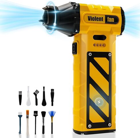 Compressed Air Duster,180,000 RPM Electric Air Duster with 8,000 mAh Battery, Precision Adjustable Canned Air Duster for Computers, Keyboards, Outdoors, Cars, and Workbenches in Saudi Arabia