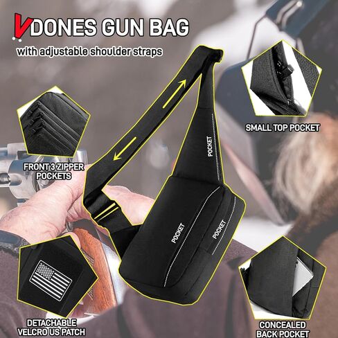 Tactical Sling Bag CCW Bag Crossbody Bag Gun Fanny Pack Tactical Shoulder Bag Men EDC Bag Pistol Bag with Gun Holster in Saudi Arabia