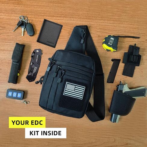 Tactical Sling Bag CCW Bag Crossbody Bag Gun Fanny Pack Tactical Shoulder Bag Men EDC Bag Pistol Bag with Gun Holster in Saudi Arabia