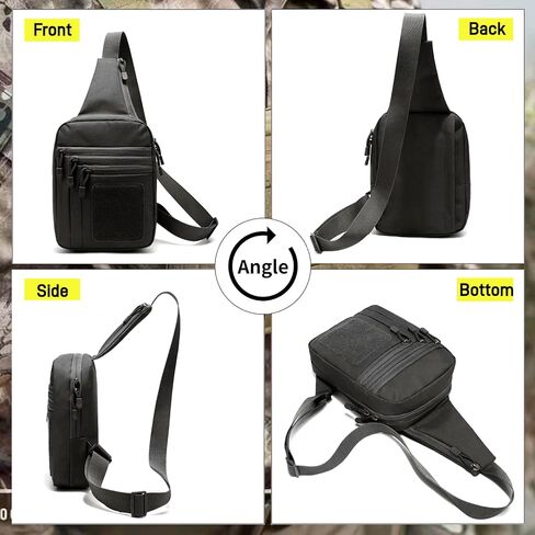 Tactical Sling Bag CCW Bag Crossbody Bag Gun Fanny Pack Tactical Shoulder Bag Men EDC Bag Pistol Bag with Gun Holster in Saudi Arabia
