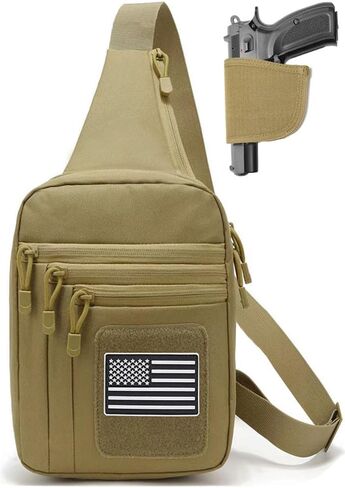 Tactical Sling Bag CCW Bag Crossbody Bag Gun Fanny Pack Tactical Shoulder Bag Men EDC Bag Pistol Bag with Gun Holster in Saudi Arabia