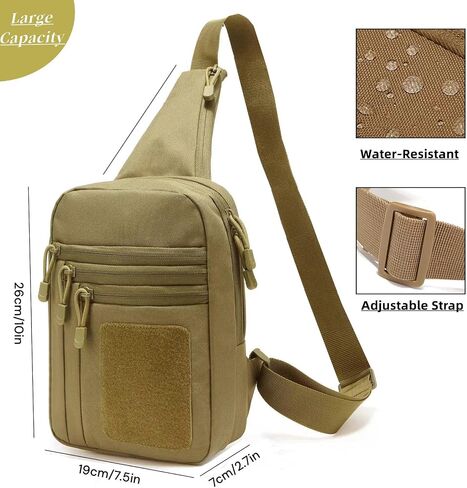 Tactical Sling Bag CCW Bag Crossbody Bag Gun Fanny Pack Tactical Shoulder Bag Men EDC Bag Pistol Bag with Gun Holster in Saudi Arabia