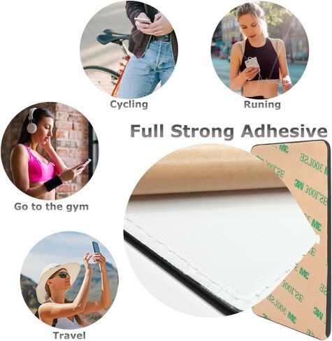 Phone Wallet Stick on, Leather Phone Card Holder Credit Card Pocket for Back of Phone Case Sticky Wallet for iPhone and Android - 2Pack Black in Kuwait