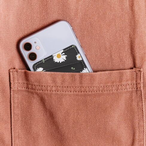 Phone Wallet Stick on, Leather Phone Card Holder Credit Card Pocket for Back of Phone Case Sticky Wallet for iPhone and Android - 2Pack Black in Kuwait