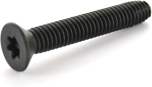 1/4-20 x 3 Flat Head Floorboard Thread Cutting Screws, Type F, (Star - Six Lobe Drive), Black Phosphate Finish, Countersunk, T-30 Drive (Carton: 100pcs) Alloy Steel in Saudi Arabia