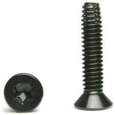 1/4-20 x 3 Flat Head Floorboard Thread Cutting Screws, Type F, (Star - Six Lobe Drive), Black Phosphate Finish, Countersunk, T-30 Drive (Carton: 100pcs) Alloy Steel in Saudi Arabia