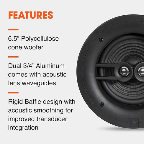 JBL Stage 260CDT - مكبرات الصوت في السقف مع مكبرات الصوت المزدوجة 3/4 بوصة قبة ، لفائف الصوت المزدوجة 6.5 "مكبرات الصوت وشبكة مديرة من السهل تثبيت in Kuwait