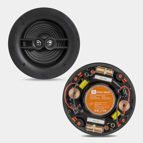 JBL Stage 260CDT - مكبرات الصوت في السقف مع مكبرات الصوت المزدوجة 3/4 بوصة قبة ، لفائف الصوت المزدوجة 6.5 "مكبرات الصوت وشبكة مديرة من السهل تثبيت in Kuwait