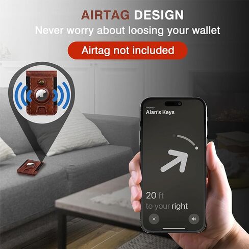 محفظة مغناطيسية Lohasic مع حامل Airtag ، جلد نباتي لحامل محفظة Magsafe ، نافذة معرف مفتوحة ، 4 فتحات بطاقة ، 9 بطاقات ، حظر RFID لـ iPhone 16/15/14/13/12 ، بني داكن in Saudi Arabia