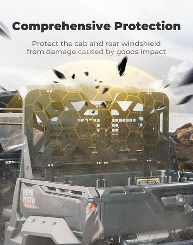KEMIMOTO Headache Rack Assembly,Heavy Duty Safety Rack Frame Compatible with Can-am Defender HD 5/8 /10 / MAX DPS 2016 2017 2018 2019 2020 2021 2022 2023 2024 Protection Back Window in Saudi Arabia