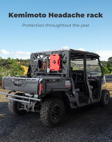 KEMIMOTO Headache Rack Assembly,Heavy Duty Safety Rack Frame Compatible with Can-am Defender HD 5/8 /10 / MAX DPS 2016 2017 2018 2019 2020 2021 2022 2023 2024 Protection Back Window in Saudi Arabia