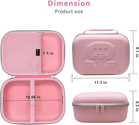 XANAD Hard Case Compatible with Oculus Meta Quest 3/Quest 2/Vision Pro Official Original/Elite Strap Version VR Headset and Touch Controller Accessories, Suitable for Travel and Home Storage(Pink) in Kuwait