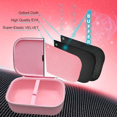 XANAD Hard Case Compatible with Oculus Meta Quest 3/Quest 2/Vision Pro Official Original/Elite Strap Version VR Headset and Touch Controller Accessories, Suitable for Travel and Home Storage(Pink) in Kuwait