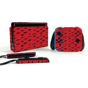 MightySkins Skin Compatible with Nintendo Switch OLED - Guns | Protective, Durable, and Unique Vinyl Decal wrap Cover | Easy to Apply, Remove, and Change Styles | Made in The USA